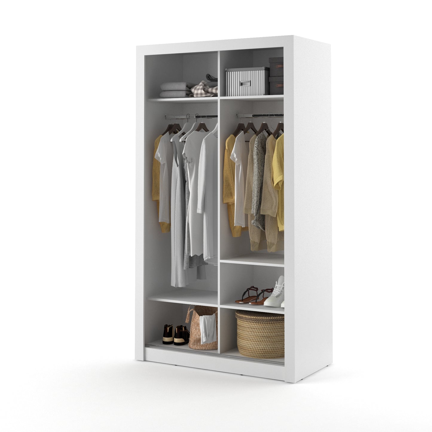 Denmark 1.2m Sliderobe - White