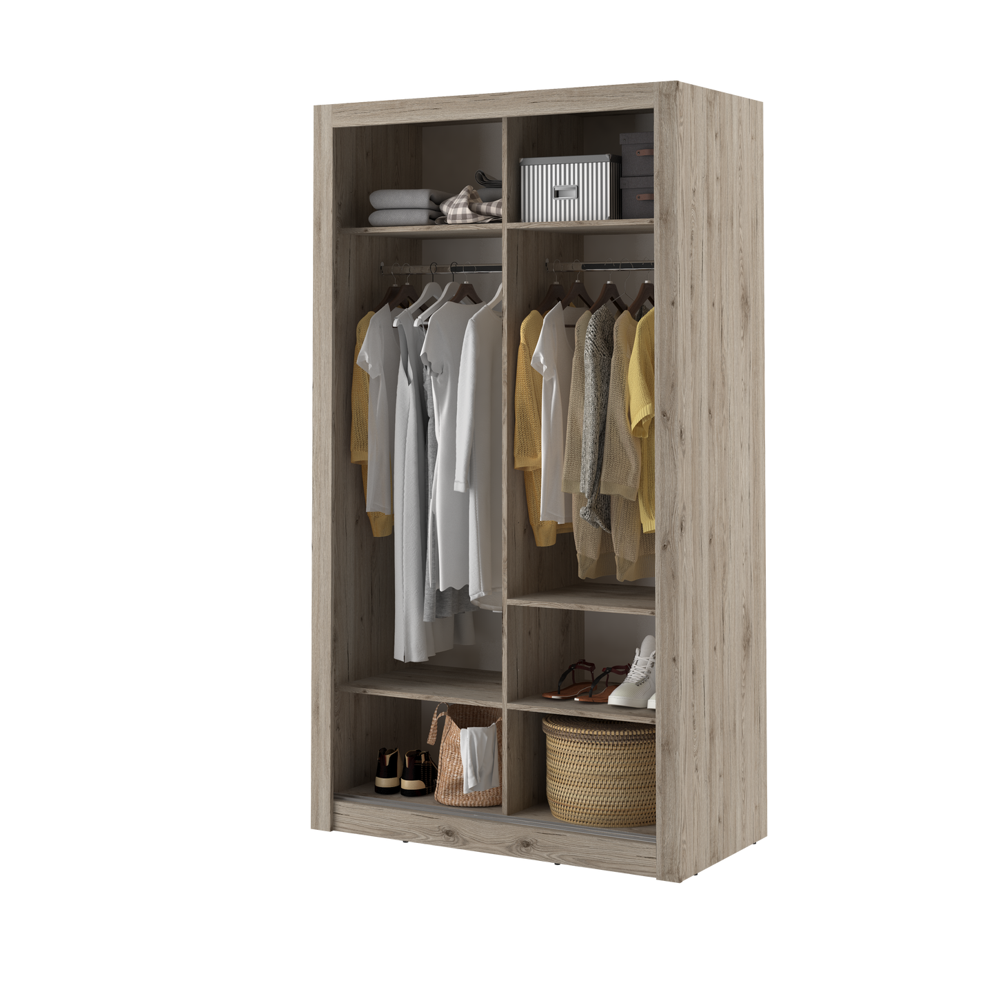 Denmark 1.2m Sliderobe - Oak Shetland