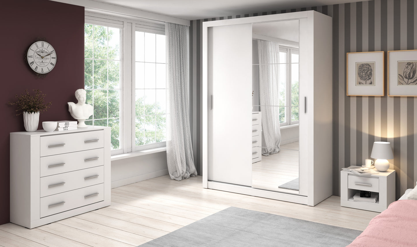 Denmark 1.5m Sliderobe - White