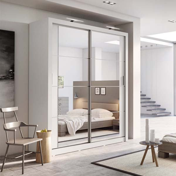 Cuba 1.8m Sliderobe - White