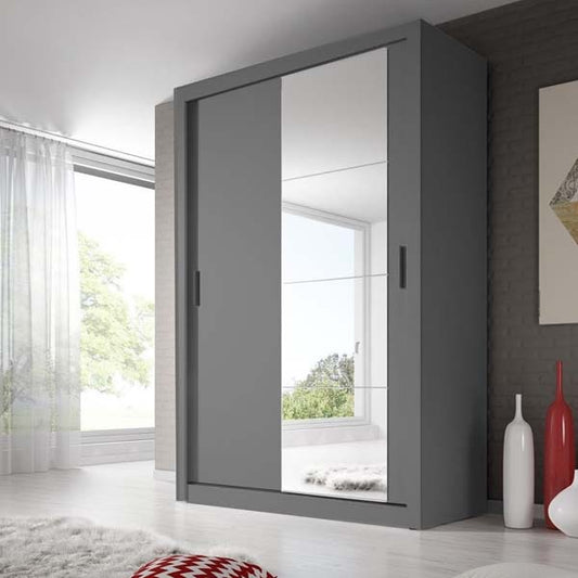 Denmark 1.5m Sliderobe - Grey