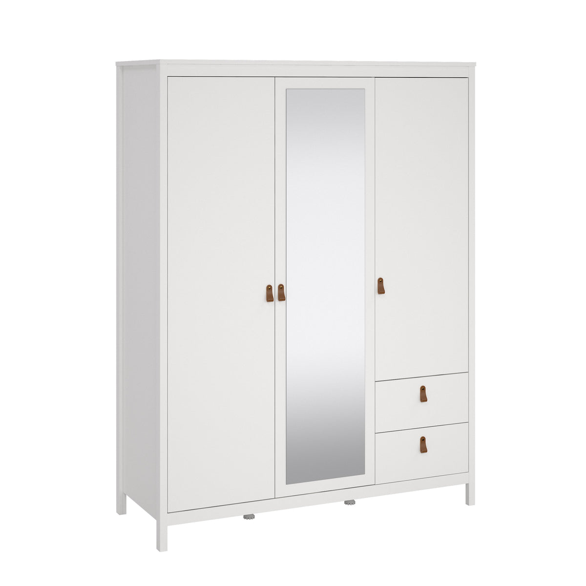 Madrid 3 Door Robe with Drawers - White – Alcore Living