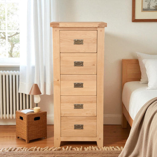 MNB001 5 Drawer Tall Chest
