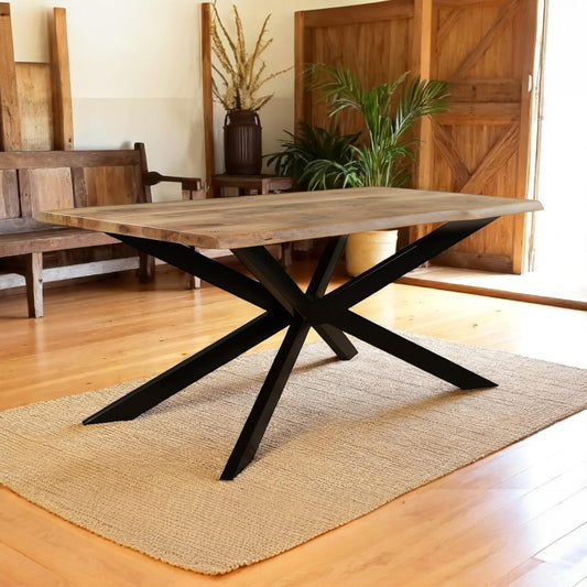 TAB202R 1.75M Live Edge Table (Rustic Mango Finish)