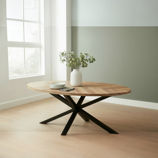 TAB302S 1.8M Sunburst Oval Table