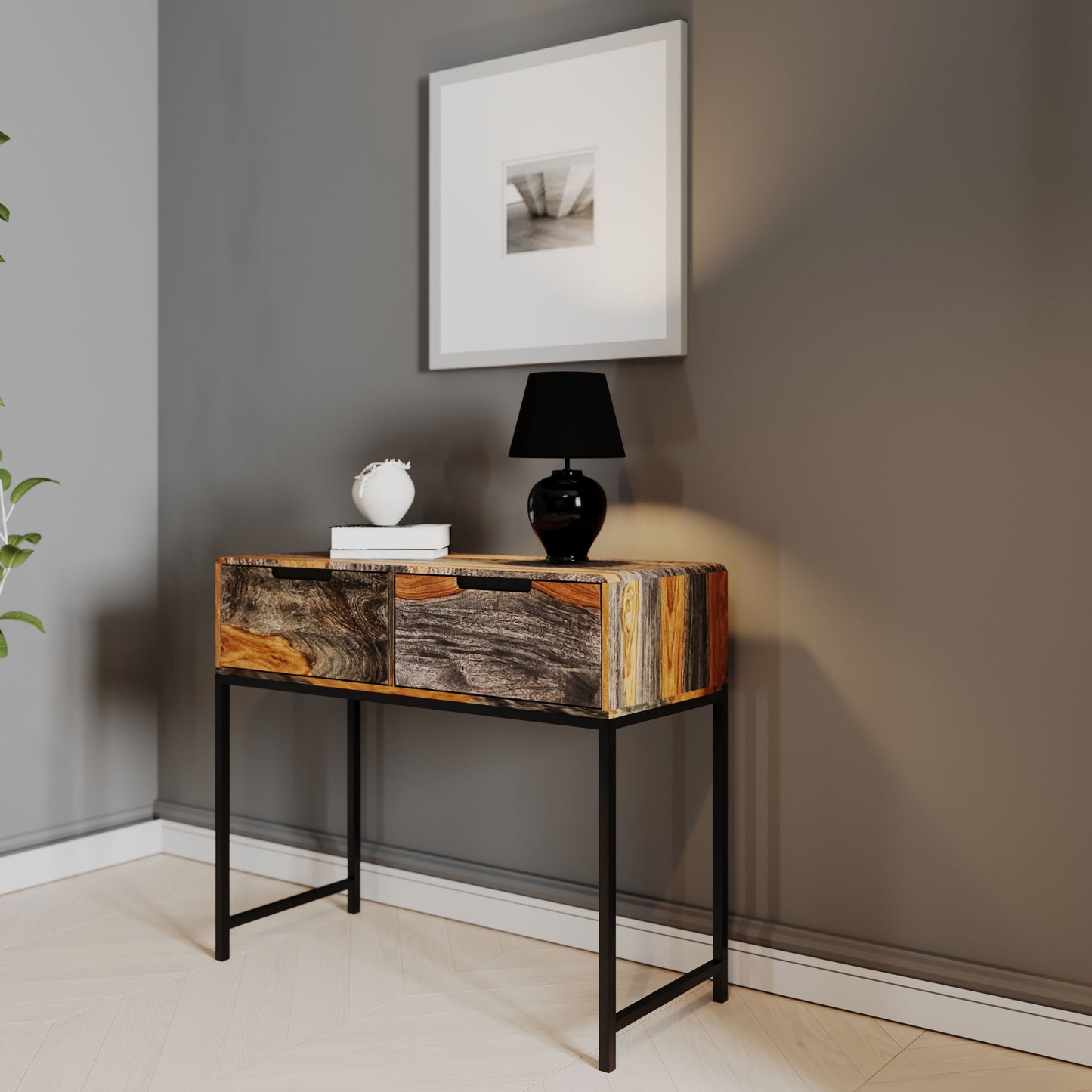 GOA12 2 Drawer Console